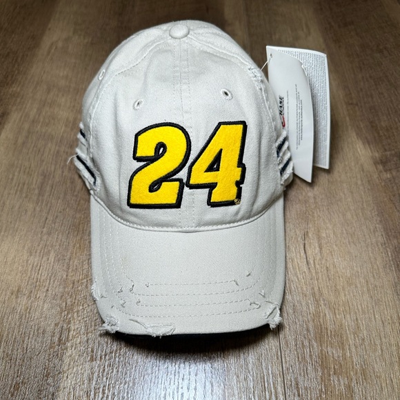 NASCAR Number‎ 24 Jeff Gordon Distressed Ball Cap Hendrick Motorsports - Picture 1 of 5